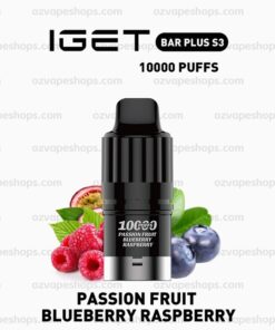 IGET BAR PLUS S3 Pod Passion Fruit Blueberry Raspberry