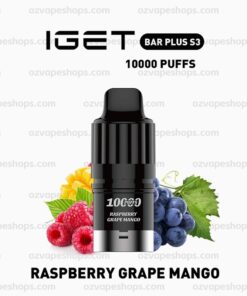 IGET BAR PLUS S3 Pod Raspberry Grape Mango