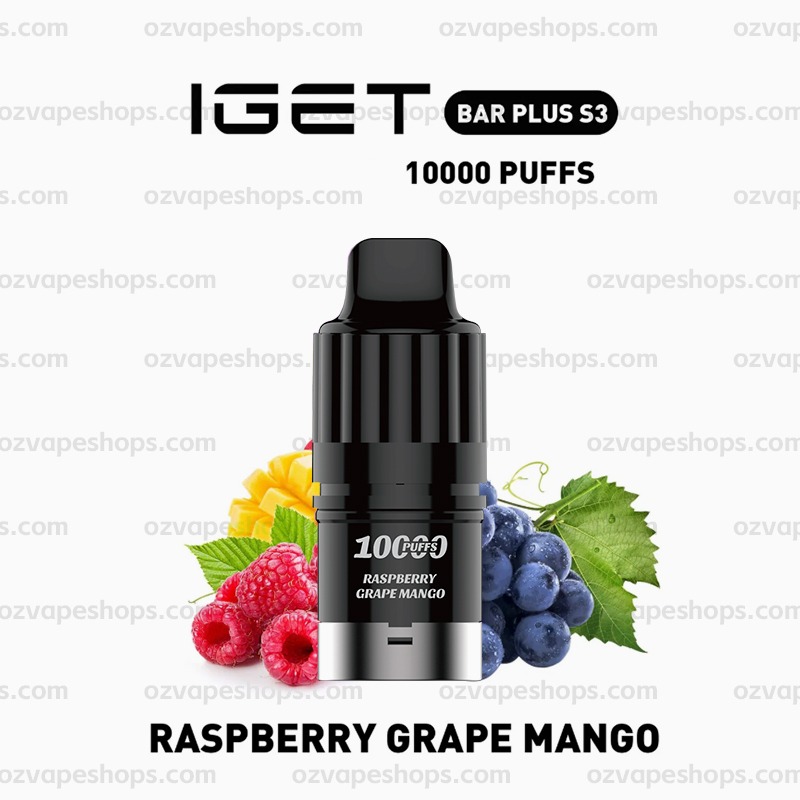 IGET BAR PLUS S3 Pod Raspberry Grape Mango