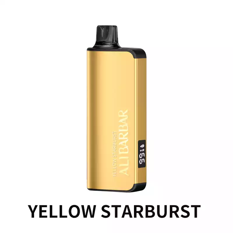 ALIBARBAR INGOT 9000 Puffs Yellow Starburst Disposable Vape 22mL LED Display Australia